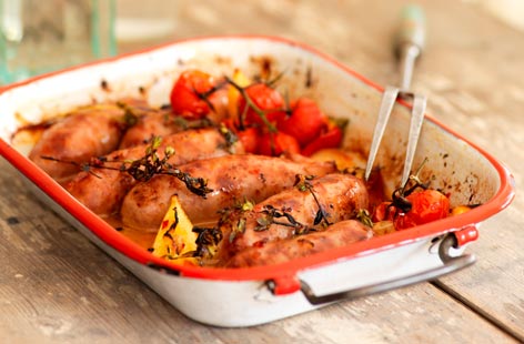 Piri Piri style Baked Sausages 2 HERO